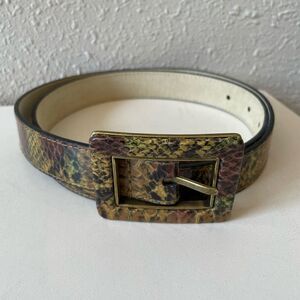 Nine West Faux Snake Skin Leather Belt Size M EUC